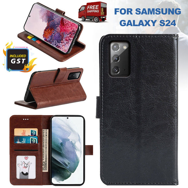 PU Leather Card Wallet Case Cover Multifunctional For Samsung Galaxy S24 Ultra