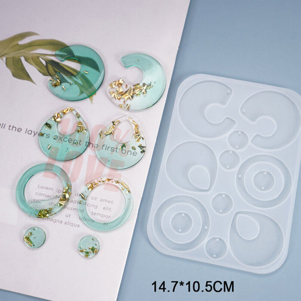 Silicone Resin Moulds Mold Jewelry Earring Pendant Casting Craft DIY Kit Set