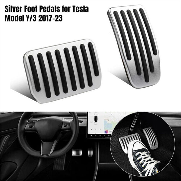 Performance Foot Pedals Aluminum Pad Cover Accessories for Tesla Model Y/3 17-23