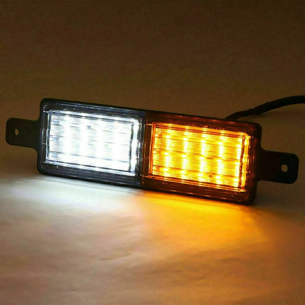 2pcs 30 LED Bullbar Indicator Lights Front DRL Amber Park For Marker Lamp