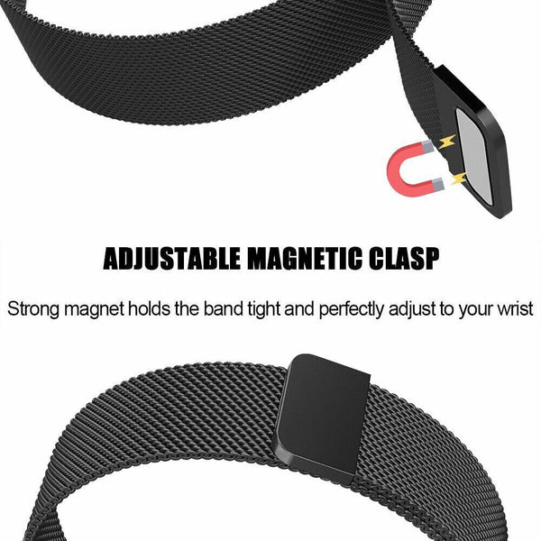 Watch Strap Milanese Stainless Steel Band Magnetic Loop For Fitbit Charge 5