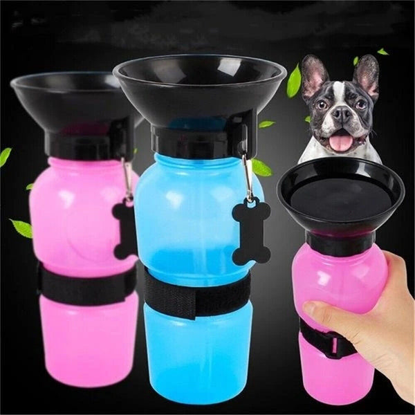 500ml Dog Cat Water Drinking Bottle Detachable Travel Cup Portable Pet Feeder AU