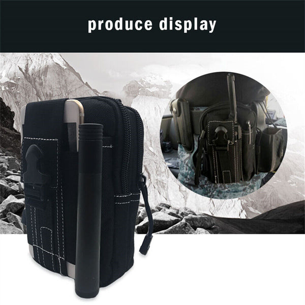 Tactical Molle Pouch Belt Waist Pack Bag Military Waist Fanny Phone Pocket Hike