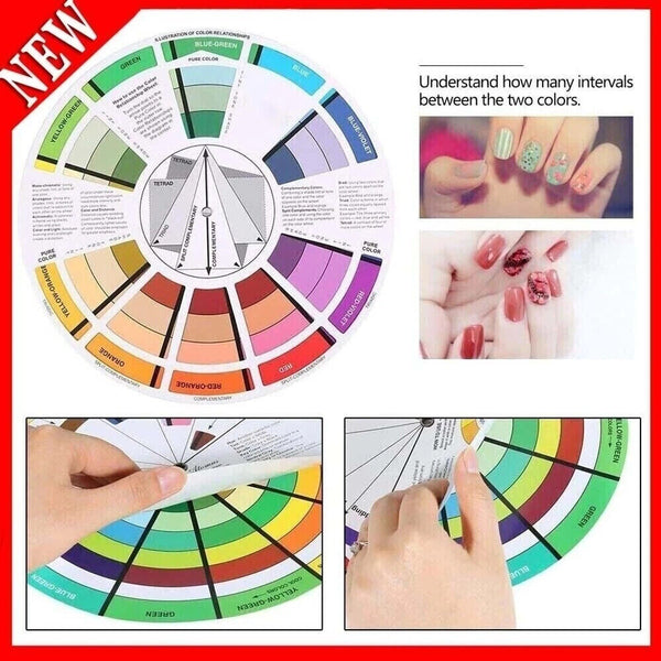 Artists Colour Wheel Mixing Colour Guide 23cm Artist Colour Wheel Nail Painting