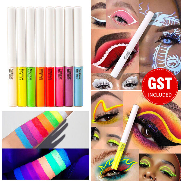 Waterproof Liquid Eyeliner Pen Long Lasting Neon Fluorescent Eye Liner Makeup AU