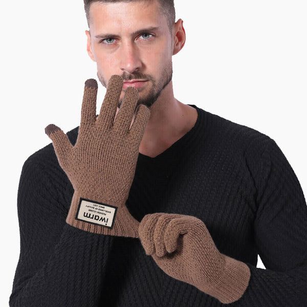 1/4 Mens Winter Warm Windproof Fleece Lined Thermal Touch Screen Gloves Outdoors