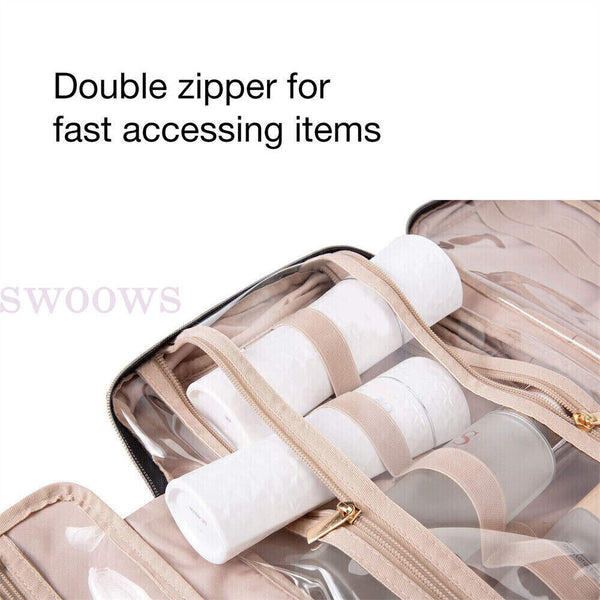 LargeHanging Hook Toiletry Bag Waterproof Travel Makeup Cosmetic Organizer Case+