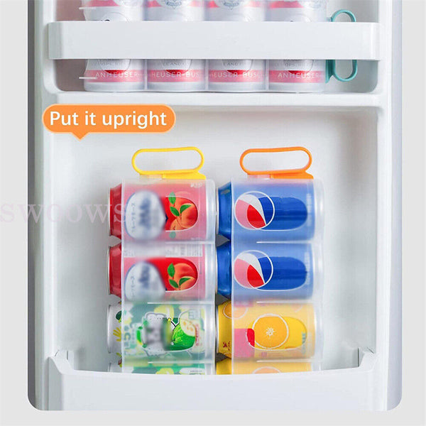 1/3PCS Beer Soda Can Storage Holder Kitchen Fridge Space Saver Organizer