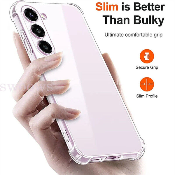 Case For Samsung S23 S22 W/ Lens Protect Clear Heavy Duty Soft Shockproof Cover