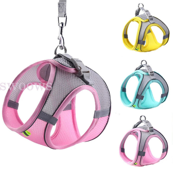 No Pull Dog Harness Pet Vest Adjustable Padded Reflective Soft Handle XXS - L