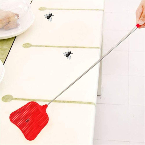 UPTO 4pcs Fly Swatter Extendable Handle Telescopic Insect Mosquito up to 65cm