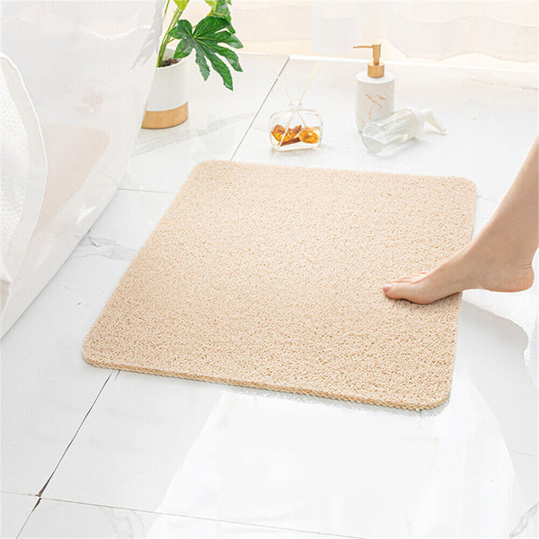 Anti Slip Loofah Shower Rug Bathroom Bath Mat Carpet Water Drains Non Slip AU