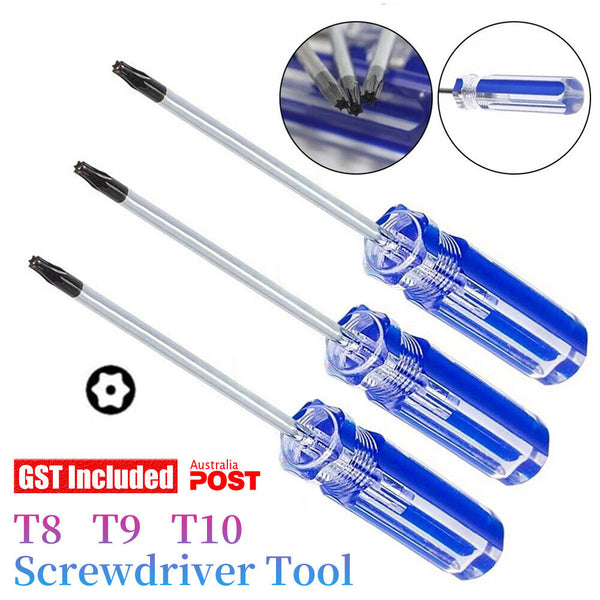 T8 T9 T10 Torx- Security Magnetized TamperProof Screwdriver Tool Xbox 360 PS3 AU