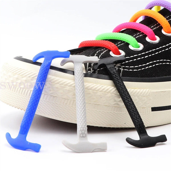 No Tie Elastic Silicone Shoe Laces Shoelaces Sneakers Sports Child/Adult/Unisex