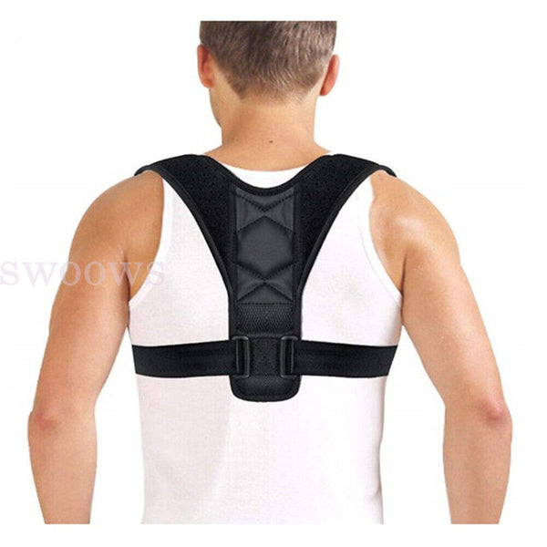 Posture Corrector Adjustable Shoulder Back Support Belt Straightener Brace Strap