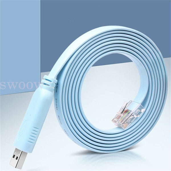 USB TO RJ45 Serial RS232 Console Cable Express Net Cable for Cisco Routers AU