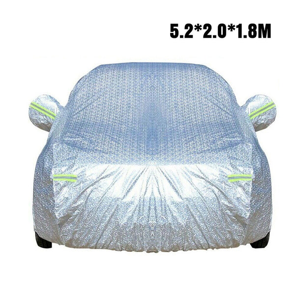 Waterproof Aluminum Car Cover 6 Layer Large Rain UV Dust Hail Resitant Full Size