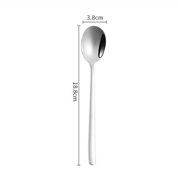 UP 10PC Long Handled Stainless Steel Coffee Spoon Cold Drink Ice Cream Tea Spoon