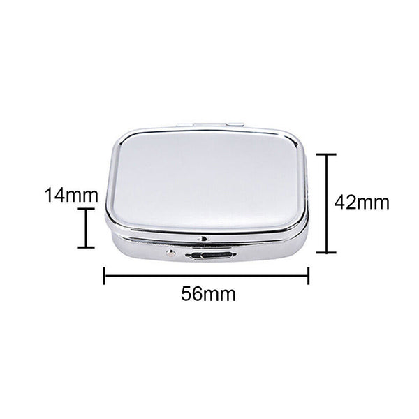 1-4 X Pill Containers Tablet Holder Medicine Metal Case Container Pocket Box