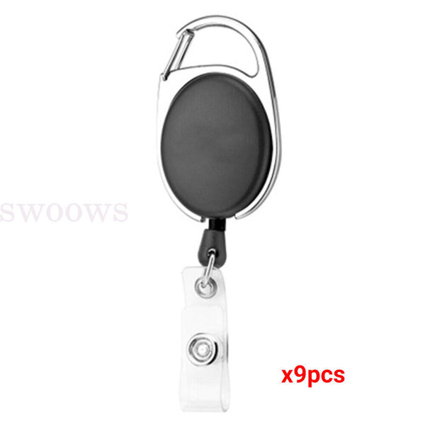 3-30pc Retractable Badge Holder Reel Card Business Security ID Pull Key Tag Clip