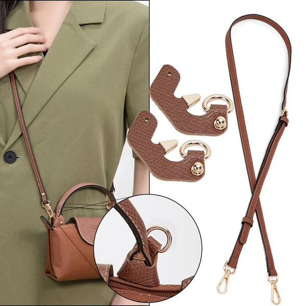 Replacement Hang Buckle & Adjustable Leather Strap Belt For Crossbody Bag AU