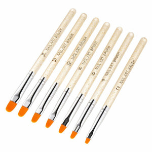 7/14xAcrylic Nail Art Brush Pen UVGel Painting Drawing Liner Polish Brushes Tool