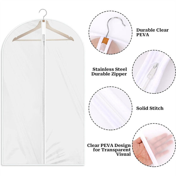 1-10 Clothes Cover Suit Dustproof Storage Bag Garment Dress Jacket CoatProtector