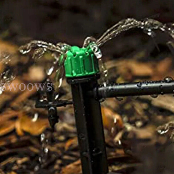 UP 100X Adjustable Water Flow Irrigation Drippers Sprinkler Emitter Drip System