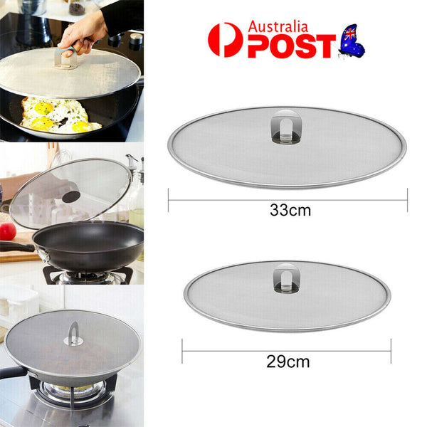 Anti Splatter Guard Oil Net Splash Cover Pan Screen Kitchen Cooking Frying 2size