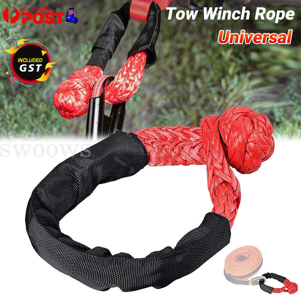 Recovery Ring Snatch Block Pulley 41000lbs, Soft Shackle Tow Winch Rope Straps