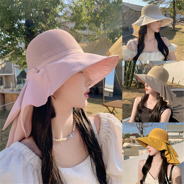 Women Sunscreen Hat Outdoor Sun Hat Wide Brim Fisherman Hat Beach UV Protection