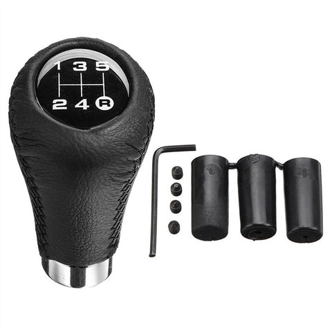 Leather 5 Speed Manual Car Gear Stick Shift Knob Shifter Lever Universal AU