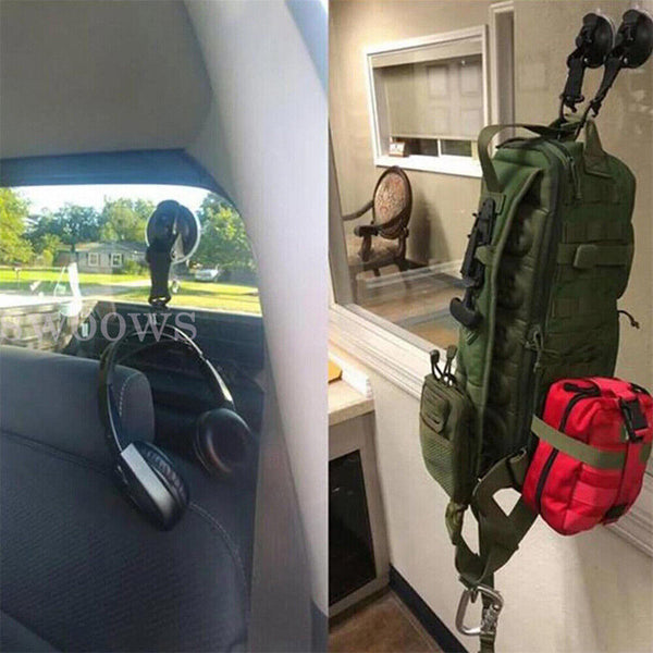 1-4PCS Heavy Duty Suction Cup Anchor Tie Downs w/Hooks Lock Car Awning Camping