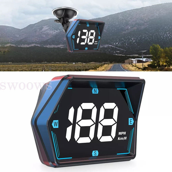 Universal Digital GPS Speedometer Car HUD Head Up Display MPH/KM Overspeed Alarm