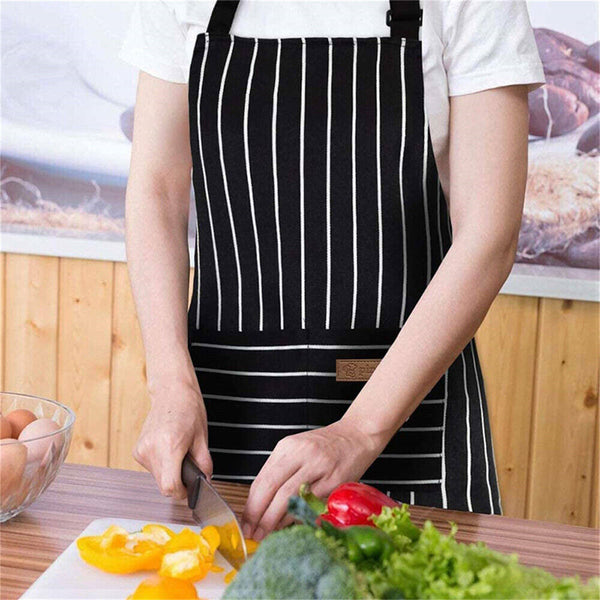 Adjustable Apron Hanging Neck Cooking Kitchen Baking Bar BBQ Chefs 2 Pockets AU