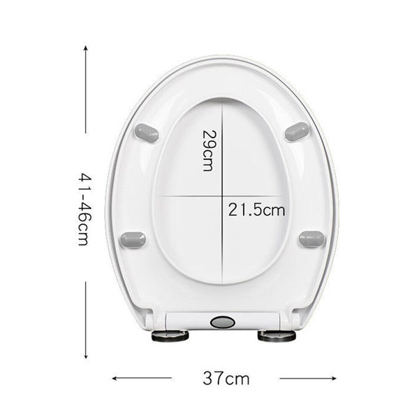 Thick Toilet Seat Soft Close Luxury White Heavy Duty Quick Release O Shape NEW