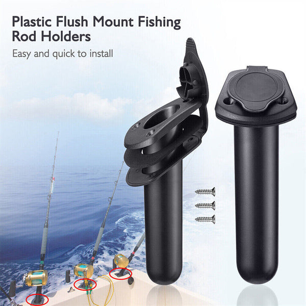 1/2X With Cap Cover Fishing Boat Rod Holder for Kayak Pole Bracket Flush Mount