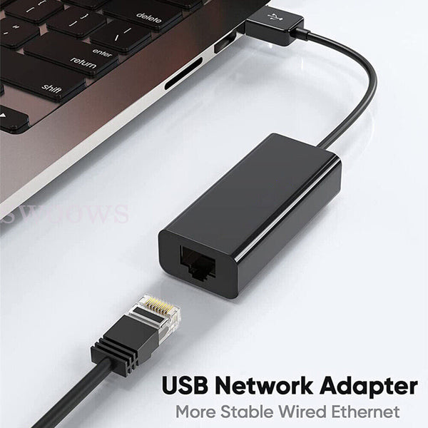 1/2x USB 2.0 to RJ45 Ethernet LAN Network Adapter 100 Mbps For PC Laptop Mac