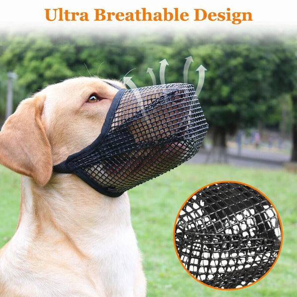 Dog Muzzle Pet Muzzle for Anti-Biting Chewing Licking Adjustable Breathable AU