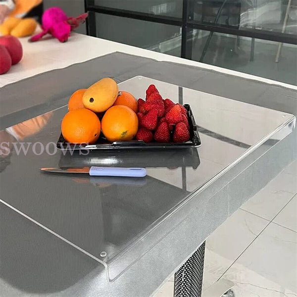 Kitchen Clear Acrylic Cutting Boards Chopping Board Non Slip for Food Fruit Meat