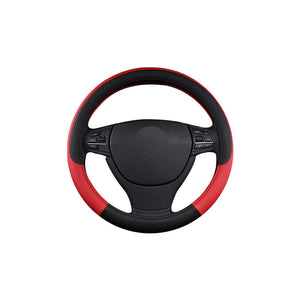 38CM Universal Auto Car Steering Wheel Cover Anti-Slip Wheel Protector Leather