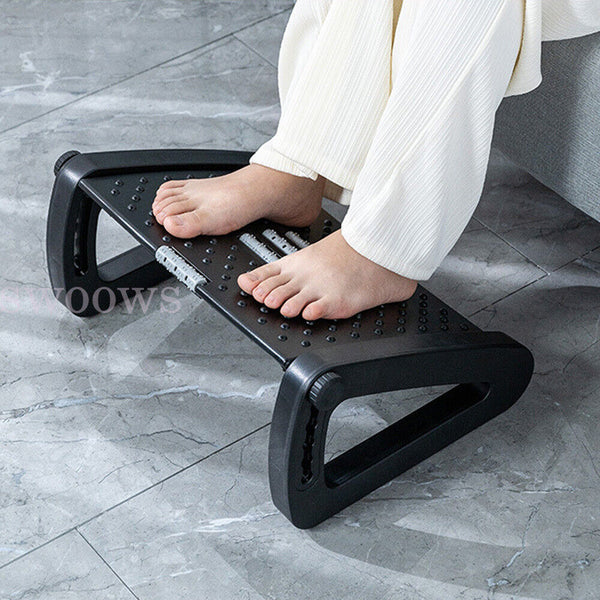 Height Angle Adjustable Foot Rest Stool Office Computer Desk Footrest Comfort