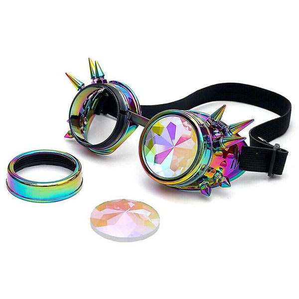 Kaleidoscope Goggles Steampunk Rave Glasses Rainbow Festival Gifts Cosplay Party