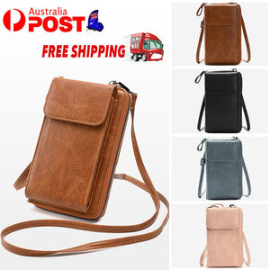 Women Mobile Phone Bag PU Leather Purse Wallet Shoulder Pouch Small Crossbody AU