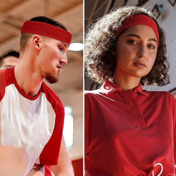 1/2x Sports Headband Head Sweat Bands Running SweatBand Workout Yoga Unisex