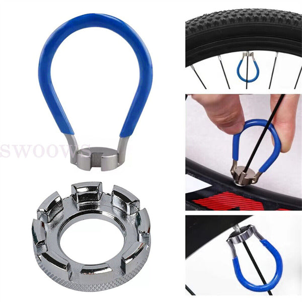 8 Way Bicycle Spoke Key Wrench Wheel Spanner Bike Parts Repair Tools Set