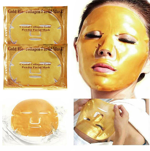 1-10x Anti Ageing Face Mask Gold Bio-Collagen Anti Wrinkle Face Mask Skin Care