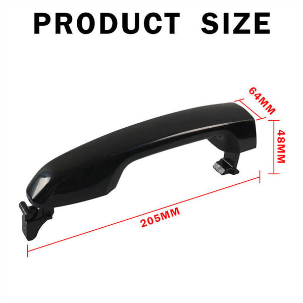 Pair Rear LH + RH Outer Door Handle for Toyota Prado J150 Series 2009-2020 Black