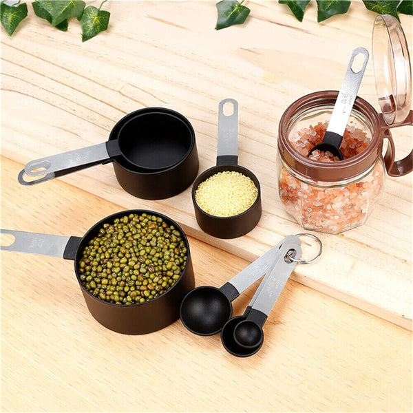 8pcs Stainless Steel Measuring Cups Spoons Kitchen Baking Cooking Tools Set AU