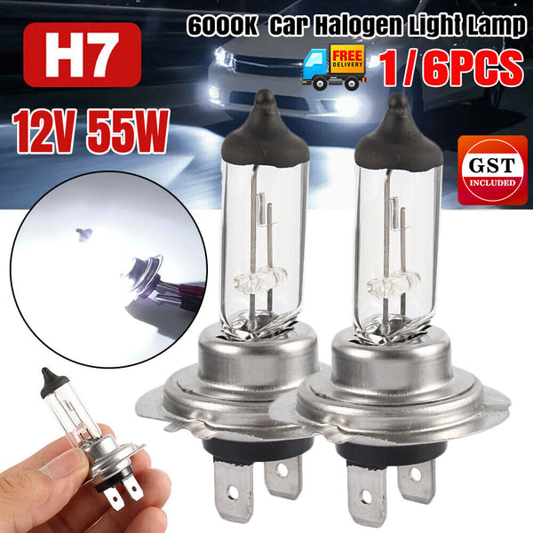 UP10x H7 Headlight Globes 55W White 6000K Car Lamp Bulb Halogen Light Lamp Globe